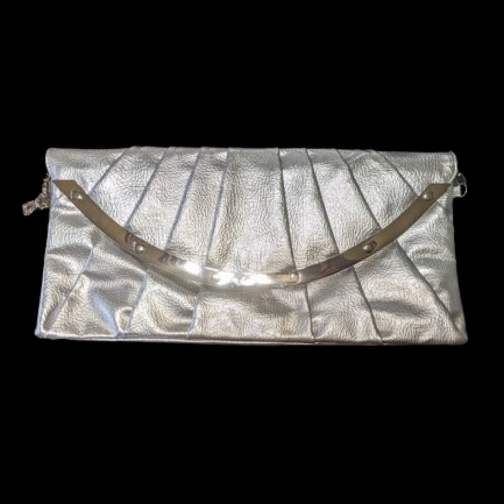 ALDO Silvery White Opalescent Evening Purse Clutch